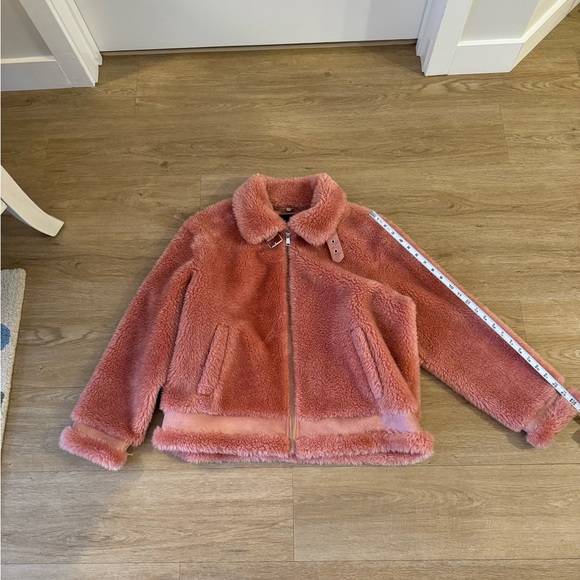 Sanctuary Pink Faux Fur Welt Pocket Jacket - Picture 8 of 11